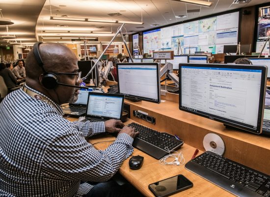 Operations control room with complex operational systems, illustrating the infrastructure challenges of scaling AI in enterprise environments